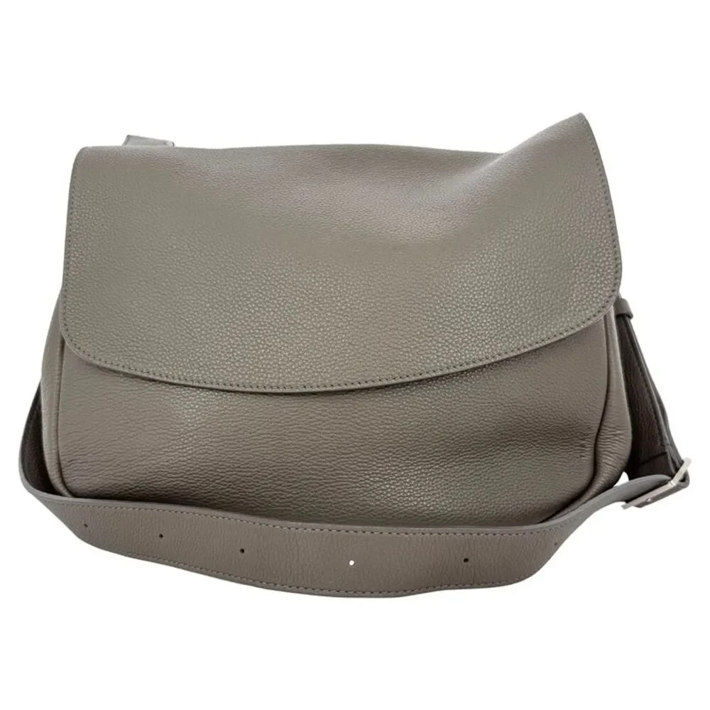The Row Small Mail Bag in Olive Green